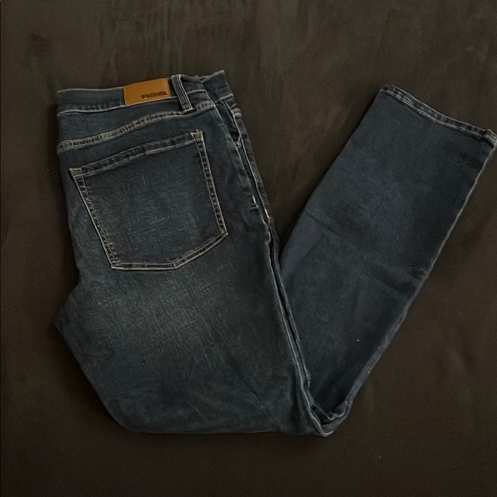 RSQ Men's Slim Straight Jeans - Dark Blue